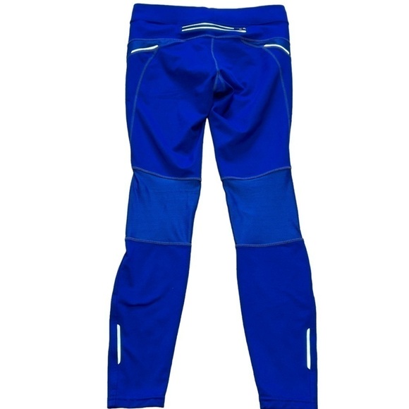 ATHLETA WOMENS BLUE REFLECTIVE MESH INSERT LEGGINGS, SIZE XS - Picture 5 of 7
